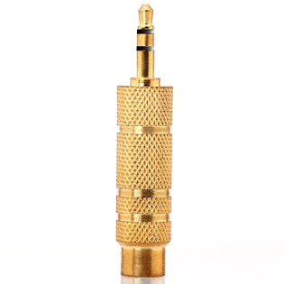 Gold Plated 3.5mm Stereo Jack Male to 6.3mm(1/4in) Female Mono Plug