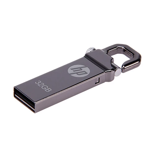mond Emotie Vesting HP V250W 32GB USB Flash Drive Memory Stick with Keychain Grey