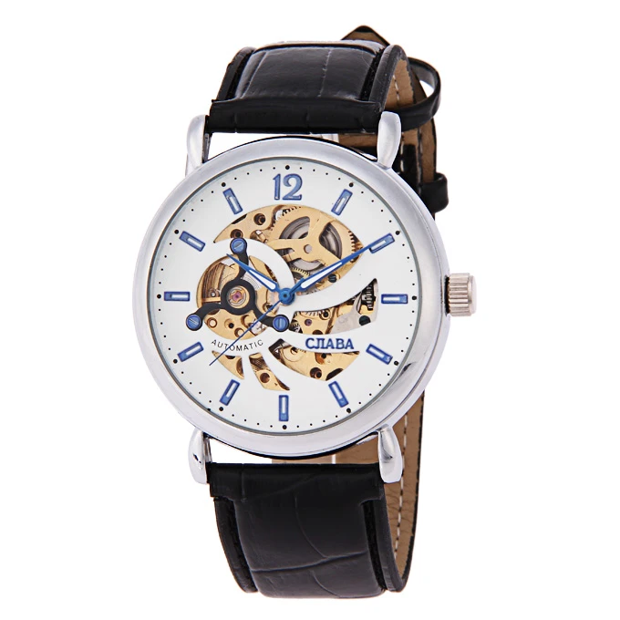 Makibes CJIABA GK8021 Leather Strap Analog Wrist Watch for Men