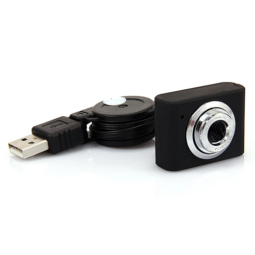 Webcam USB sans fil compact et flexible 0.3MP pour PC - Noir