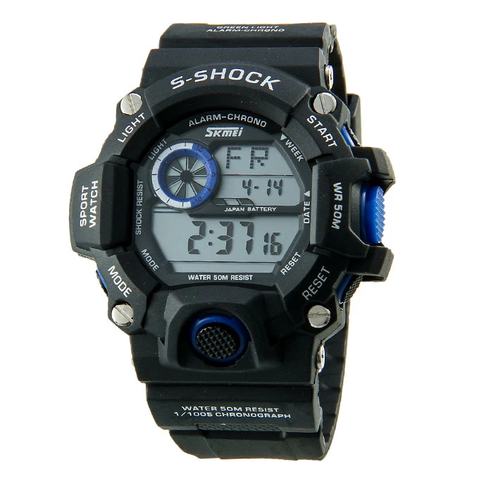 SKMEi 1019 Unisex LED PU Strap Water Resistant Digital Sport Watch