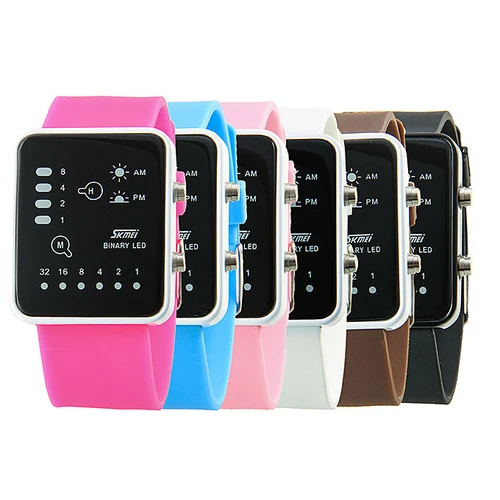 Skmei binary led on sale watch