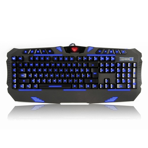 AULA DZI USB Wired Programming Gaming Keyboard with 3 Color Backlight