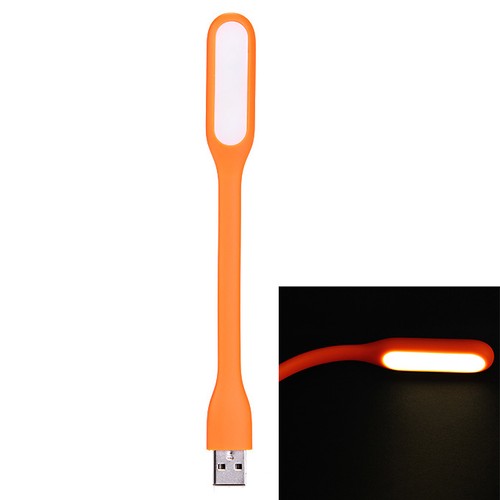 Biegbare Mini Silicon 1.2W USB LED Licht Lampe 17cm - Orange