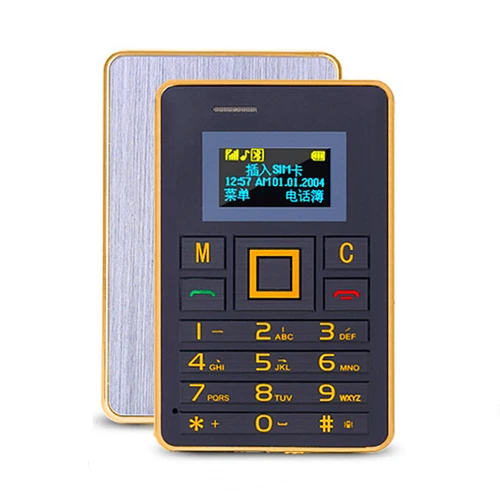 AEKU K5 1.0 pouces MTK Single Core Mini carte de poche téléphones  cellulaires