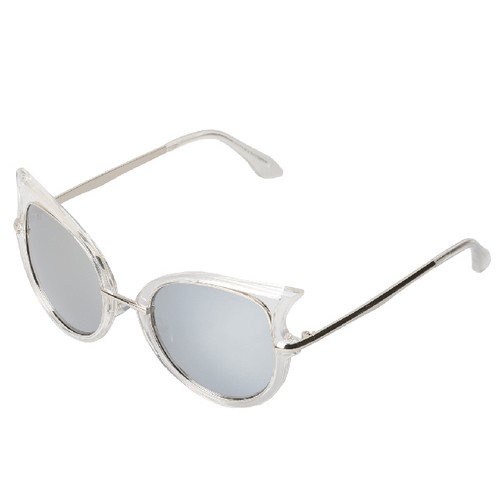 S6348 Cateye Sunglasses With Colorlss Bracket For Unisex Out Door Wear Grey