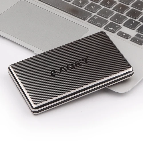 EAGET G50 High Speed USB 3.0 1TB External Hard Drives Portable Stainless  Steel Encryption Mobile Hard Disk - Black