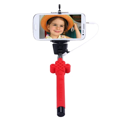 Universal Chinese Knot Wired Selfie Stick Extendable Monopod