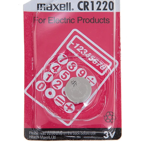 Pile bouton lithium blister CR1220 MAXELL 3V 36mAh