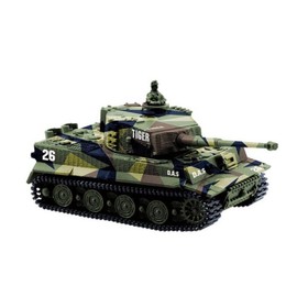 Great Wall 2117 Simulation Tank Tiger 3D Rotating Turret Cross Fire RC Panzer Assaulter - Green