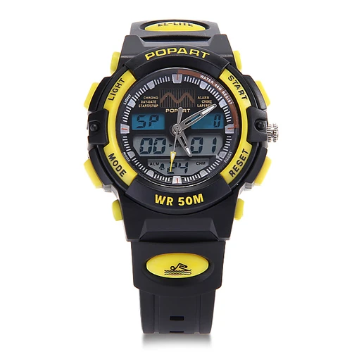 Cool and Trendy Outdoor Sports Large-Screen Dial Digital Watches, Yellow