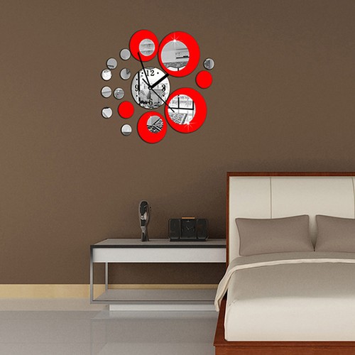 Hot Removable Wall Stickers Clock Mirror Fashion Style Diy Art Removable Wall Stickers Clock Mirror