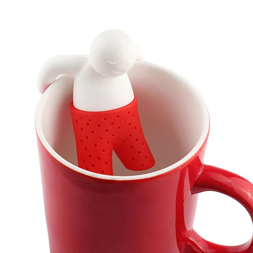 Mug with Tea Bag Holder in Red