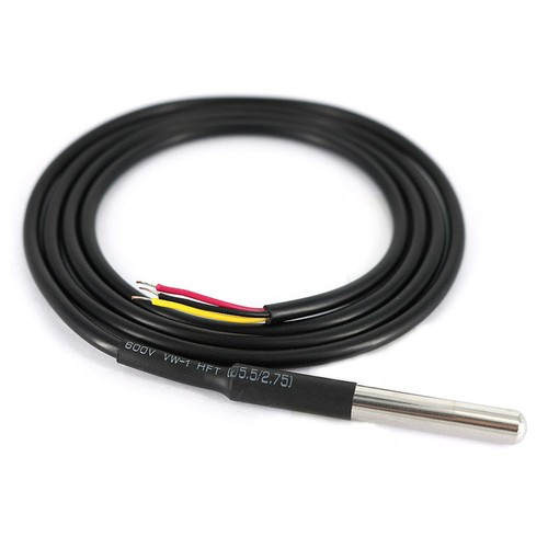 Waterproof DS18B20 Temperature Sensor (100cm) + DS18B20 Adapter Module
