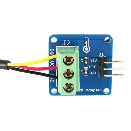 Waterproof DS18B20 Temperature Sensor (100cm) + DS18B20 Adapter Module