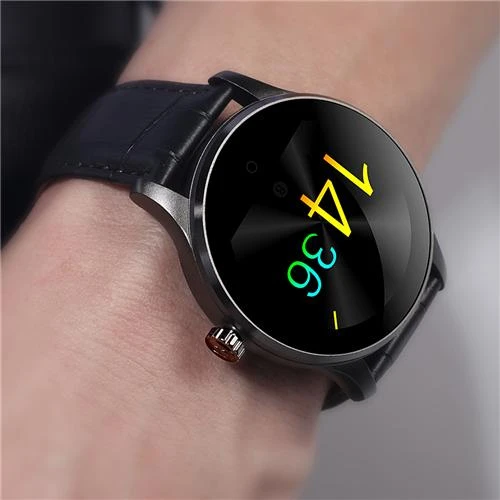 Asia K88H BT4.0 MTK2502 Heart Rate Monitor Smartwatch Leather Band