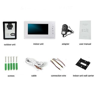 XSL-V70F-L 7" Video Door Phone Intercom System - Silver
