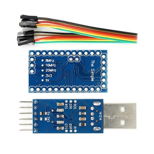 Improved Pro Mini ATmega328P 5V / 16MHz Board + CH340G USB to TTL