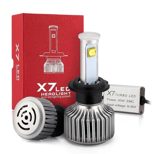 X7 H7-6000K-A 40W 3600LM LED Car Headlight Car LED Bulb
