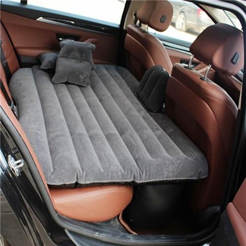 Inflatable Car Air Bed Gray