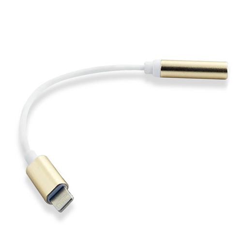 Pin To Headphone Jack Adapter For iPhone 7Plus Gold