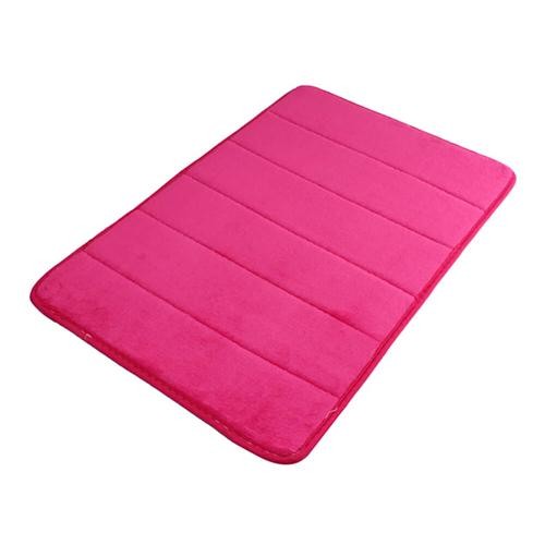 40x60cm Coral Velvet Soft Non-slip Floor Mat - Rose Red