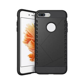Shield Pattern Protective Case Shockproof Drop-resistance Back Cover For iPhone 8 Plus / iPhone 7 Plus - Black