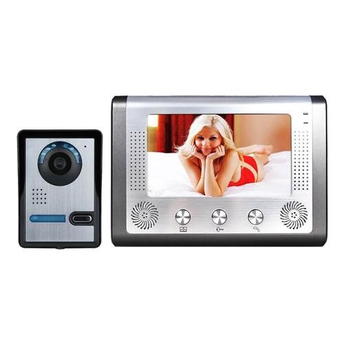 Video Doorbell  Intercom 7'' Monitor HD Night Vision Camera+16G SD Card Unlock 