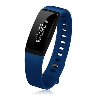 V07 Herzfrequenz / Blutdruckmessgerät Smart Armband-Blau