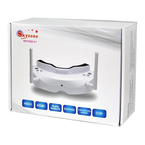 SKyzone SKY02S V+ 3D FPV Goggles White