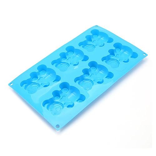 6 Ice Cubes Trays Cake Molds - Blue