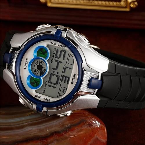 Ohsen 0739 LED Digital Sport Watch -Blue