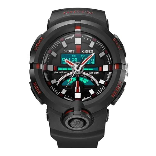 OHSEN AD1702 Digital Quartz Wristwatch for Men Red