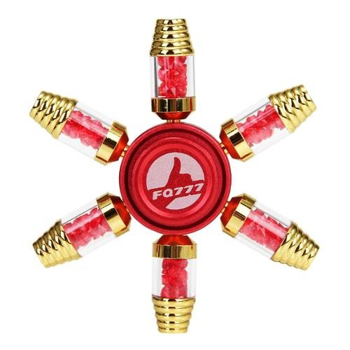 Fidget Hand Spinner Hexagonal Aluminum Red