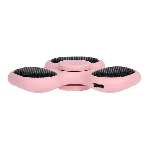 Fidget Hand Spinner Bluetooth Speaker LED Light Pink