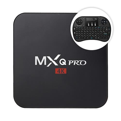 MXQ PRO Smart TV BOX Rii i8 Wireless Keyboard Black