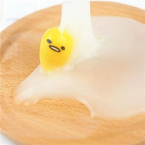 Squishy Lazy Egg Yolk Stress Reliever Toys Milky White