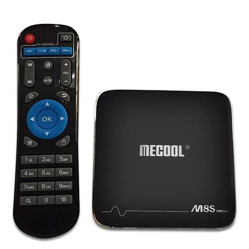 SSf16 Smart Box Android mecool M8S PLUS DVB Ricevitore Tv DVB-T2 time shift  recorder streaming netflix
