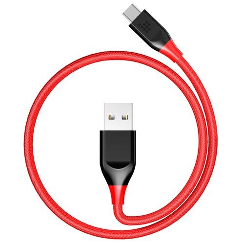 Tronsmart 3ft/1m USB A/F 2.0 TO Type-C/M 2.0 Cable Sync & Charging Cable for Type-C Supported Devices - Red+Black
