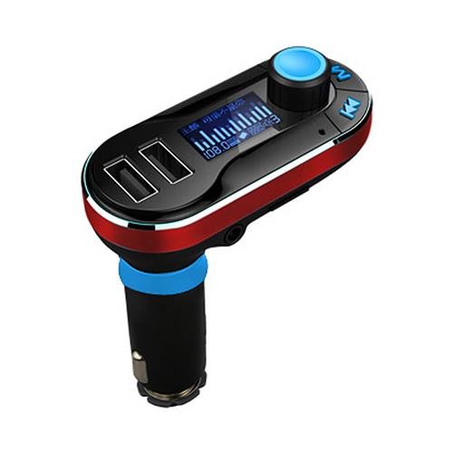 BT66 Wireless Bluetooth Car Kit USB Car Charger Red