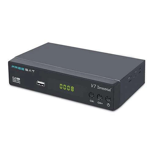 FREESAT V7 Caja de TV terrestre DVB-T / T2 + Freesat USB WiFi Dongle