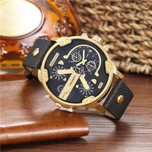 CAGARNY 6820 Sport Watch Cortical Strap Gold Black