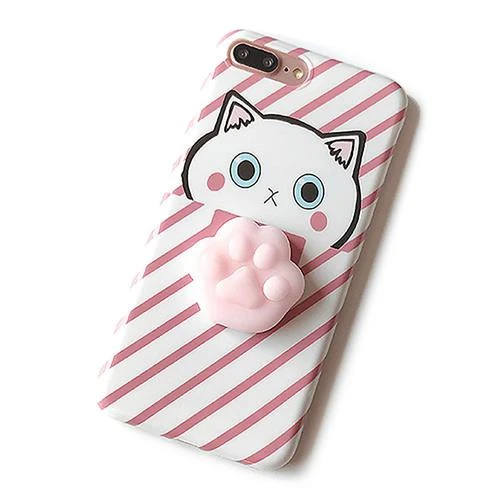 3d Pink Cat Claw Silicone Case For Iphone 6 6s