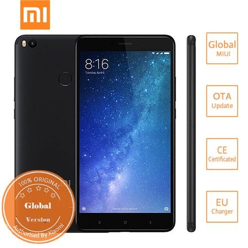 Xiaomi Mi Max 2 6.44 Inch 5300mAh Smartphone FHD 4GB 64GB Snapdragon 625 Octa Core 12.0MP Cam Android 7.1 Metal Body QC3.0 IR Remote Control Global Version - Black