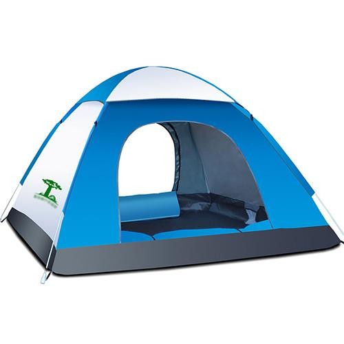 Easy and Quick Set Up Camping Tent for 3 to 4 Persons White+Blue