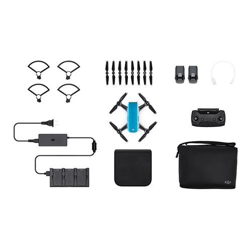 DJI Spark Fly More Combo Mini Selfie Drone RC Quadcopter Sky Blue