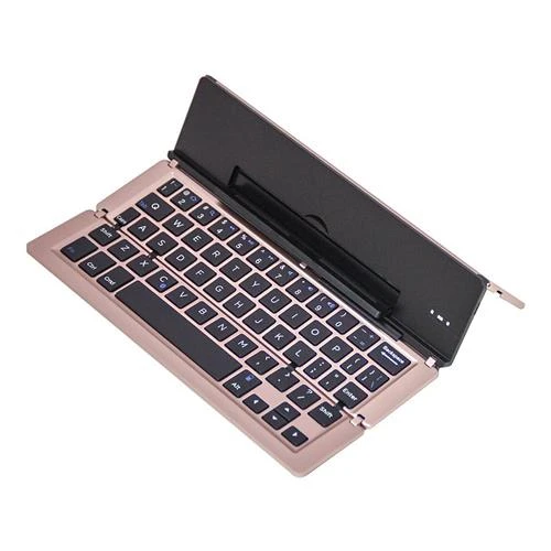 F18 Tripla tastiera senza fili Bluetooth 65 pieghevole - Oro Rosa