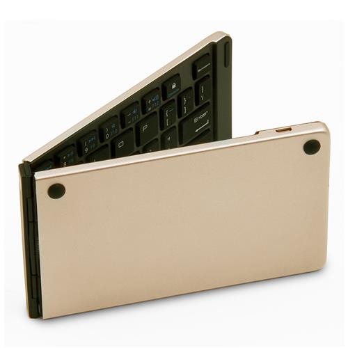 The Lastest Model Gold Support Android//Windows//iOS LYX F66 Foldable Bluetooth Wireless 66 Keys Keyboard Color : Gold