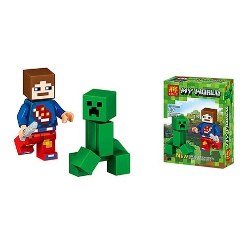 8PCS My World Minecraft Building Block Action Figures toys