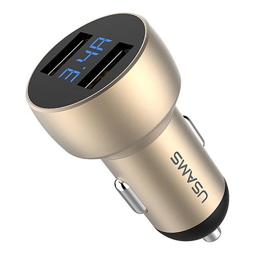 USAMS USCC019 Dual USB Car Charger Gold